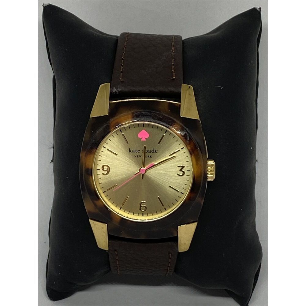 Kate Spade Skyline 0282 Women Brown Leather Analog Dial Quartz Wrist Watch BP780